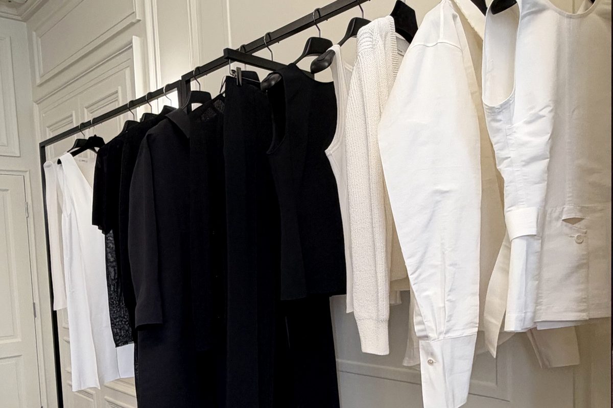 FFORME collection on a rail in a paneled salon